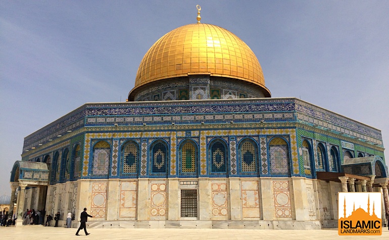 Photos and history of the Dome of the Rock in Jerusalem Palestine
