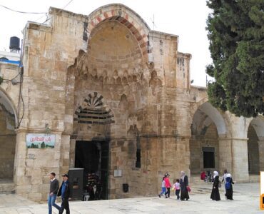 The Cotton Merchants Gate viewed from within Masjid al-Aqsa