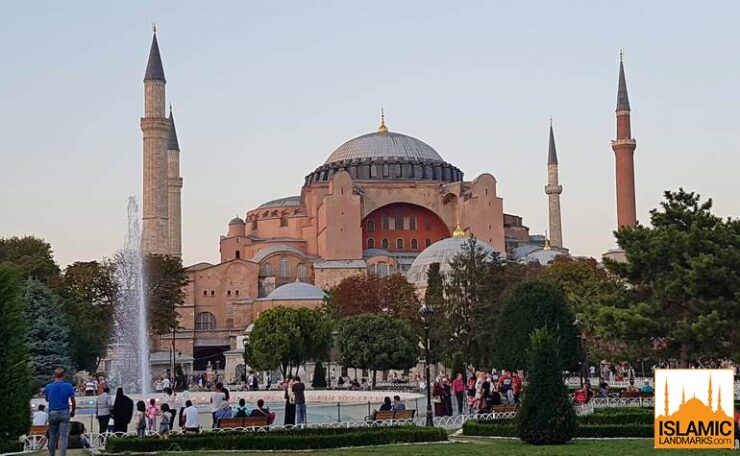 Front view of Hagia Sophia