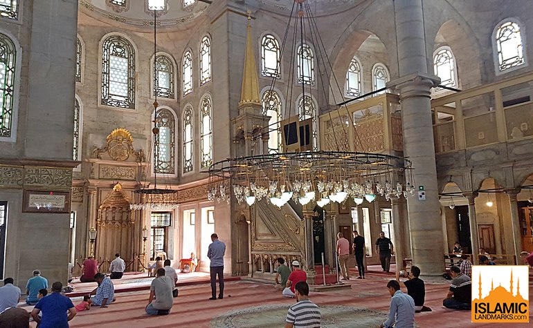 Interior of the mosque opposite the tomb
