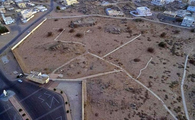 Aerial view of the site of the Battle of Badr