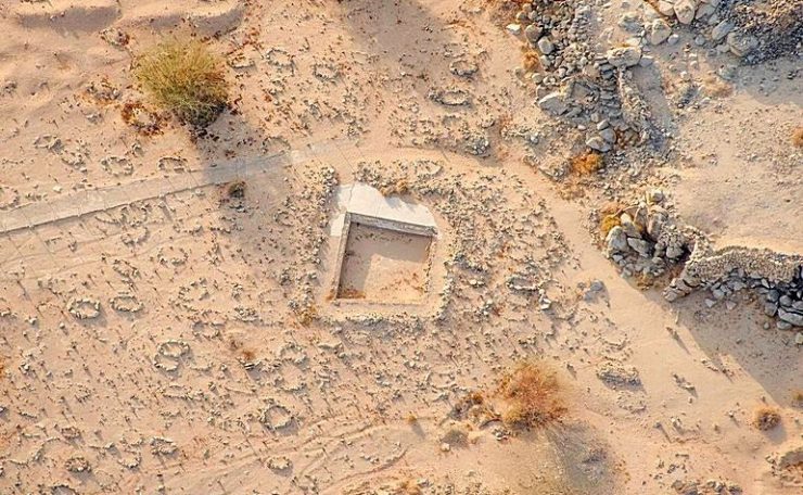 Aerial view of the burial place of the Shuhada of Badr