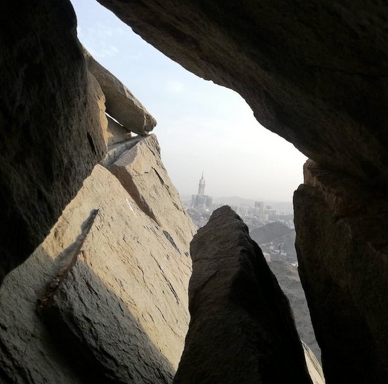 View from inside the Cave of Hira