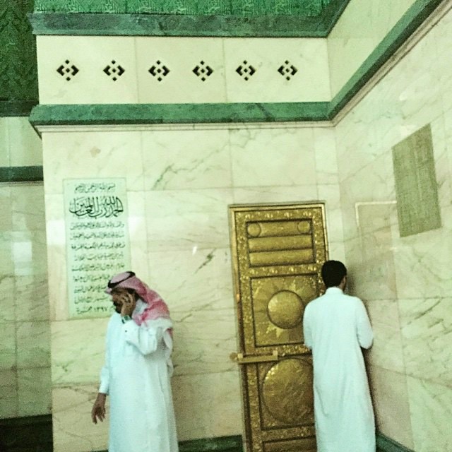 The Bab ut-Taubah door which opens to the staircase